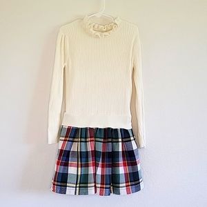 Gap Fall Holiday Sweater Plaid Dress Size Small